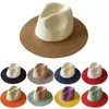 Berets dorosły lato kolorowe czapki panamskie dla mężczyzn i kobiet transgraniczne Jazz Meksykańskie kowbojskie świąteczne plażę