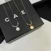 Roestvrijstalen charme verzilverde ketting hoogwaardige designer sieraden veer nieuwe eenvoudige mode hang ketting ontwerp voor vrouwen luxe ketting met doos