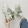 Fitnessschuhe 2024 Frauen Sneakers Chunky Designer grün atmungsaktiven alten Vater Tennis weibliche lässige vulkanische Frau