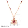 Instagram fläktformad kjol halsband kvinnors bröllop smycken krage kedja rosguld koppar pläterad mikro inlagd färgad stonewedding födelsedagspresent designer smycken
