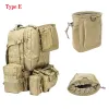 Verpakt tactische molle vouwmagazine dump drop -zak hulpprogramma Drawring herstel mag Holster munitie EDC Bag Hunting accessoires zakje zak