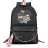 Backpacks Anime Bungo Stray Dogs Dazai Osamu USB Backpack School Book Bags Fans Travel Bags Laptop Chain Headphone