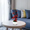 装飾的な花シルクシミュレーションプラスチック花瓶の鉢植えの鉢植えの手配