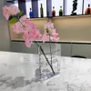 Vaso trasparente acrilico Vaso a forma di libro Vaso a forma di fiori eurasiatica Vasi curvi decorazioni per camera Clear 240415