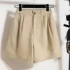 Plus maat 3xl 4xl 5xl linnen shorts voor vrouwen hoge taille wijd been zomer sexy mini broek vrouwelijke kleding 240409