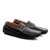 Casual Shoes Italian Loafers Men For Leather Moccasins Slip On Breathable Boat Driving Soft