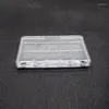 ストレージボトル空の10グリッドカラー透明な長方形アイシャドウパレットケースボックスアルミパン20pcs