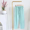 Women's Sleepwear Spring Summer Women Cotton Pants Sleep Bottoms Female Pyjama Ladies Casual Plaid Pajama Home Pantalone