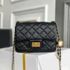 Projektantka siodłowa torba Tote Channelism Little Golden Ball na ramieniu Crossbody Bag Modna torba na torbę dla owczej skóry