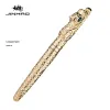 펜 Jinhao Golden Leopard Fountain Pen Metal Cheetah Luxury Elegant F Nib Fountain Pens 글쓰기 사무용 학교 공부 문구
