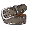 Damesriem, Rhinestone Rivet, ingelegde legeringspen gesp, roze riem, mode -casual, jeans en riemtrend 240315