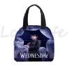 Bags Wednesday Addams Lunch Bag Bento Thermal Insulated Pouch boys girls School Snacks Outdoor Food Container Handbags Cooler Box