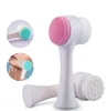 Soft Silicone Facial Cleansing Brush Women Makeup Brushes 3D Double Sides Multifunction Portable Face Cleaning Brushes6070657