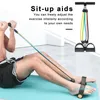 Sit-up hjälpmedel elastisk yogapedal dragare motståndsband för hem fitness multifunktion spänningsrep med icke-slip333