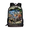 Sacs mignons dinosaur 3d imprimé école sac à dos pour les adolescents garçons girls kid bookbag enfants sac à collège d'étudiant sac à école 16 pouces