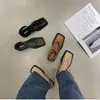 Women Design Mary Jane Elegant Square Toe Flats Summer Outdoor Elastic Band Sandal Fashion Ladies Shoes 240412 4dd2