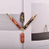 Pens Fufiwen Special Marble Celluloid Fontanna Pen Rhombus Piękny lód kwiat Iridium M Nib Pisanie długopisów prezentowych do biznesu