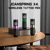 JOANSPRING Professional X4 Wireless Tattoo Machine LED Digital Display 1500mAh Rotaty Battery Gun Cartridge Pen 240418