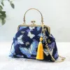 Shell Luxury Designer Abend Shell Bags Frauen Chinoiserie -Print -Crossbody -Taschen für Frauen Quastenhandtaschen 2023 Neue Kettenwechselbeutel