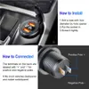 New 12v Car Usb Charger Socket Quick Charge Car Charger QC3.0 USB C Port Cigarette Lighter Socket Voltmeter Auto