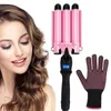 Yaween LCD Curling Iron Professional Ceramic Hair Curler 3 Barrel Irons Wave Fashion Styling Tools 240412