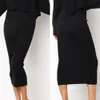 Hip Bodycon seksowna spódnica kobiet szczupła długa solidna highwaist gotycka kawaii koreańska moda 240419