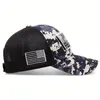Ball Caps Men Baseball Cap American Flag Camouflage Sticker Patchwork Embroidered Net Hat Breathable Outdoor Sun Gorras