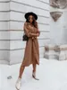 Robes décontractées habiller les femmes hiver plus taille femme maxi