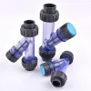 Heating 1pc 20~63mm Transparent UPVC YType Filter Aquarium Fish Tank PVC Pipe Connector Irrigation Filters Garden Watering Tube Joints
