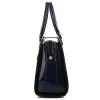 bolsos de bolsos Nuevos bolsos de hombro para mujeres PUN de cocodrilo Bolso de cuero PU Bolso negro Color 33