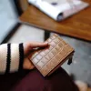 Clips Crocodile Cowhide Retro Simple and Practical Women's Leather Short Pocket Wallet Money Holder I Clip Original Luxury Euro For