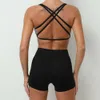 LU LU KRÓTKI DO SZCZYTEGO Zestaw Sport Bra Shorts Strój dla kobiety Push Up Sportswear Women Odziew sportowy 2024 Zestawy treningowe kobiet białe brązowe gry bieganie sportowe sport