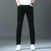 Jeans masculin 2024 AUTUME BLICH SLICT SLIM COLODE COLOR COST COSTERNIM Pantalon Classic masculin Brand Clothing Pantal