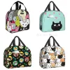 Bags Cat Lunch Bag, Cute Kids Reusable Cooler Lunch Tote Bag Insulated Leakproof Lunch Box Container with Front Pocket for Girls Boys