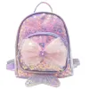 Bolsas meninos e meninas Backpack Childpack colorido lantejouno de desenho animado bowknotnot zipper mini mochilas pequenas bolsas escolares de couro pu pequenas