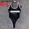 New 24ss Designer Womens Swimwear Striped Letters Bikini Ladies One Piece Swimsuit Outdoor Summer Split Swimsuits Much Styles Bikini