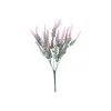 Dekorativa blommor konstgjorda lavendel utomhus inomhus lila falsk för heminredning simulering blommor diy bukett