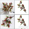 Party Decoration Red Small Pomegranate Fruit Berries Fake Plants For Home Table Fleur Artificielle Christmas Decor Drop Delivery 2021 Otxm3