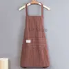 Apron Sleeveless Pocket Striped Women With Kitchen Cooking Polyester Cotton Pinafore Home Anti-Fouling Oil-Proof Adult Aprons Th0808 s