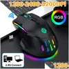 Mice 2 4G Wireless Mouse Rgb Light Honeycomb Gaming Rechargeable Usb Desktop Pc Computers Aouse Laptop Gamer Cute 230210 Drop Deliver Dhboa