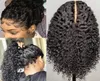 Pre Plucked Curly Full Spets Wig 100 Brasilianskt människohår Deep Wave Glueless spets peruk med babyhår för svarta kvinnor Natural5780836