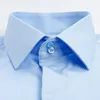 Men's Dress Shirts Cotton French Cuff Covered Button Luxury Men Party Wedding Business Formal Long Sleeve Shirt High Collar