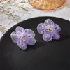 Studörhängen elegant spetstygblomma för kvinnor trendiga charms bröllopsdekoration på öronmodelsmycken kvinnlig dam gåva