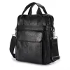 Briefcases Genuine Leather men's Totes bag handbag men's casual business Vertical briefcase men's Cowhide leather shoulder messenger bag