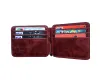 Plånböcker Nytt läderpengar med RFID Blockering av metall plånbok män tunn billfold vikta klämmor för pengar kreditkortsfall Cash Clips R24