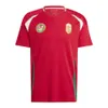 Hungria 2024 Jersey de futebol da Copa da Euro Szoboszlai Novo 2025 Seleção Húngara Nacional 24 25 Camisa de futebol Homens Kit Kit Set Red Away Men Uniform Men's Uniform Gazdag