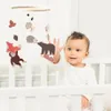 Canna da letto in legno con ciondolo per baby giocattolo per bambini da 0 a 6 mesi giocattoli per ratti mobili in legno per bambini nati 240418