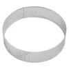 Bakeware Tools 6 Pack Stainless Steel Tart Rings Heat-Resistant Perforated Cake Mousse Ring Mold Round Baking