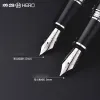 Pens Luxury Metal HERO 1060 Fountain Pen Spin Black Calligraphy Bend Nib Stationery School Supplies Ink Pens