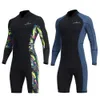 15 mm Néoprène Shorty Mens WetSuit Suit UV à feu zip à manches longues Lycra Lycra Suisse de plongée pour la plongée en apnée sous-marine surf sur la plongée 240409